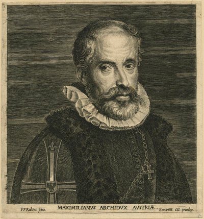 Maximiliaan II, Aartshertog van Oostenrijk, naar Rubens door Lucas Emil Vorsterman
